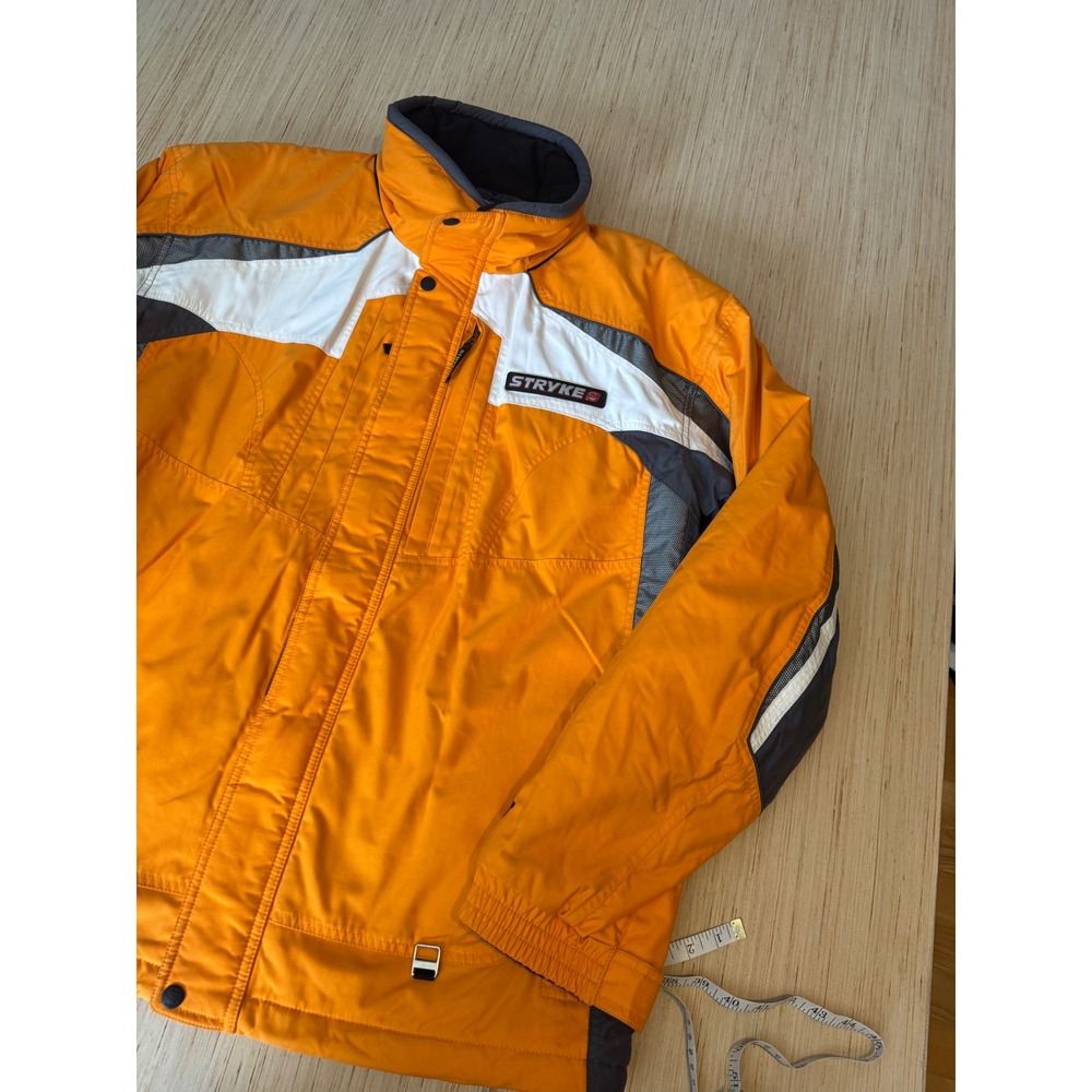 Spyder Stryke Mens Ski Jacket XL Orange Grey Colorblock Insulated Winter Coat 44